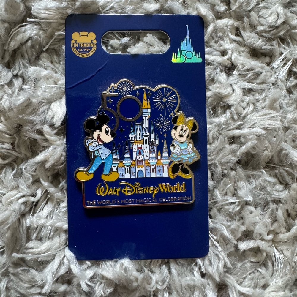 Disney 50th Anniversary Mickey Ears Pin - Black and Yellow